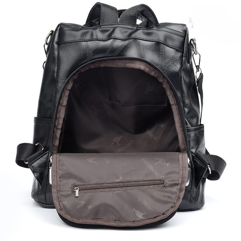 Classy Wardrobe Imported PU Leather Backpack – Stylish &amp; Spacious for Daily, Office &amp; Market Use