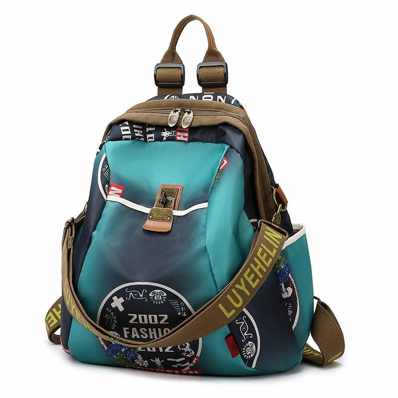 Classy Wardrobe Imported Satin-Feel Printed Backpack for Women – 13.3&quot; x 15.7&quot;, Lightweight Daily/Office/Market Bag, Showroom Surplus Quality