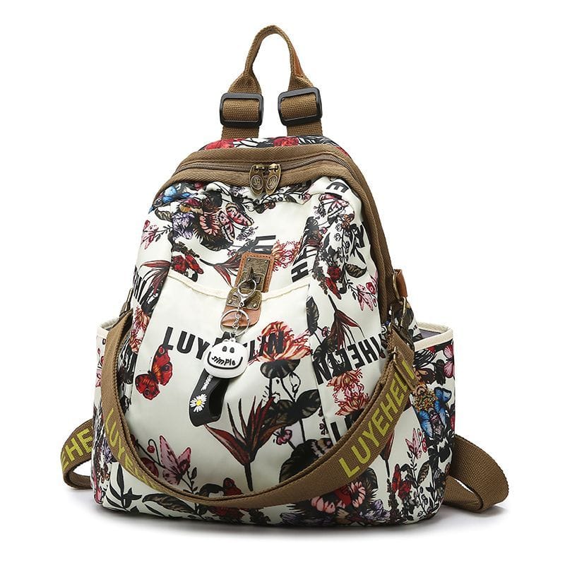 Classy Wardrobe Imported Satin-Feel Printed Backpack for Women – 13.3&quot; x 15.7&quot;, Lightweight Daily/Office/Market Bag, Showroom Surplus Quality