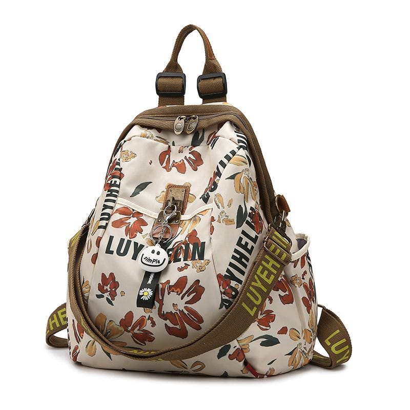 Classy Wardrobe Imported Satin-Feel Printed Backpack for Women – 13.3&quot; x 15.7&quot;, Lightweight Daily/Office/Market Bag, Showroom Surplus Quality