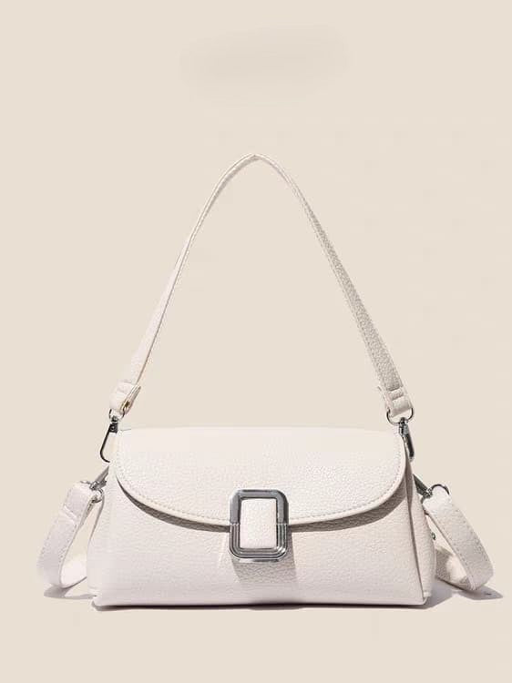 Classy Wardrobe Imported PU Leather Sling Bag – Beige 9&quot;x6&quot;, Elegant Crossbody, Showroom Surplus Quality