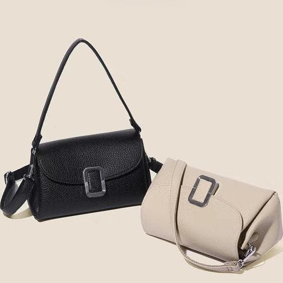 Classy Wardrobe Imported PU Leather Sling Bag – Beige 9&quot;x6&quot;, Elegant Crossbody, Showroom Surplus Quality