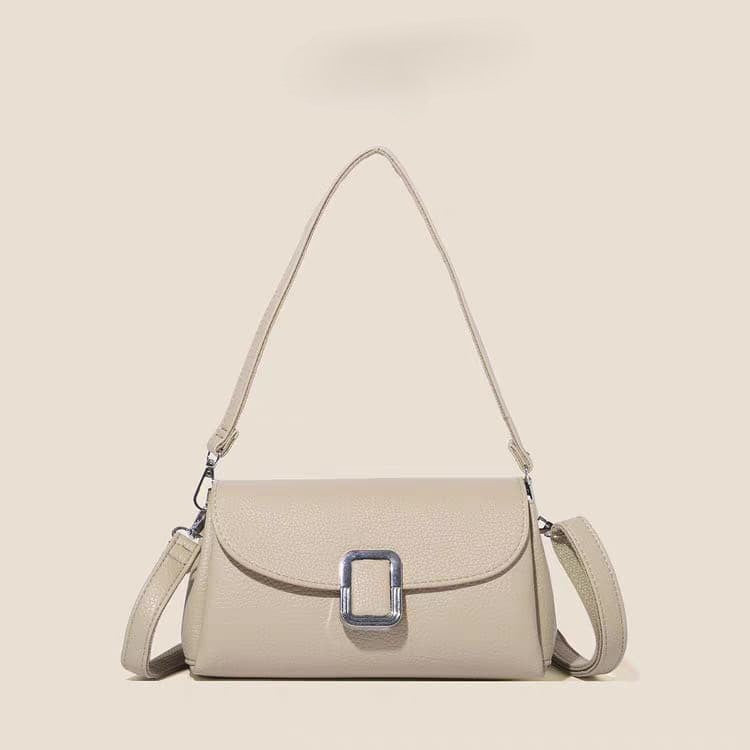 Classy Wardrobe Imported PU Leather Sling Bag – Beige 9"x6", Elegant Crossbody, Showroom Surplus Quality