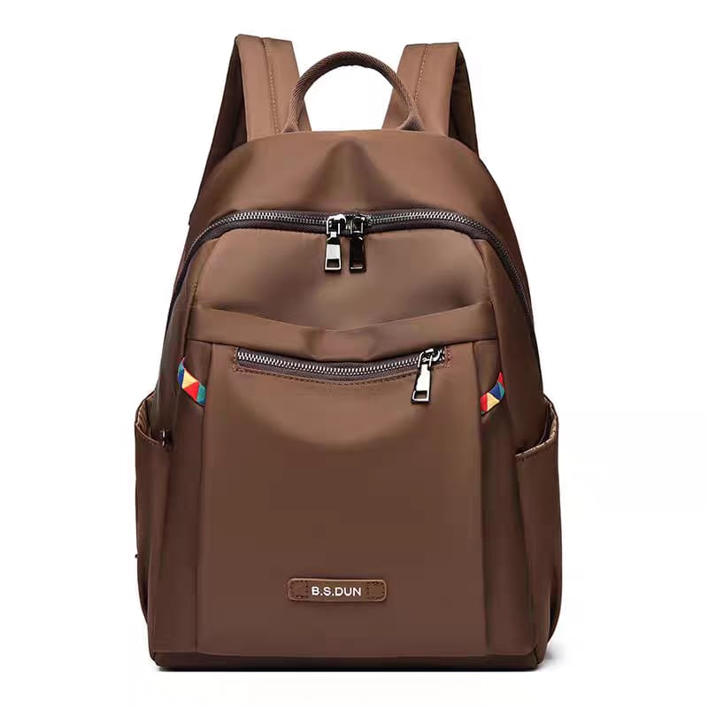 Classy Wardrobe Metro Smooth Satin Daypack – 14"x11" Coffee Brown