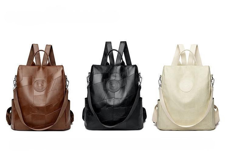 Classy Wardrobe Imported PU Leather Backpack – 13&quot;x14&quot;, Anti-Theft Tote/Backpack for Daily, Office &amp; Market Use