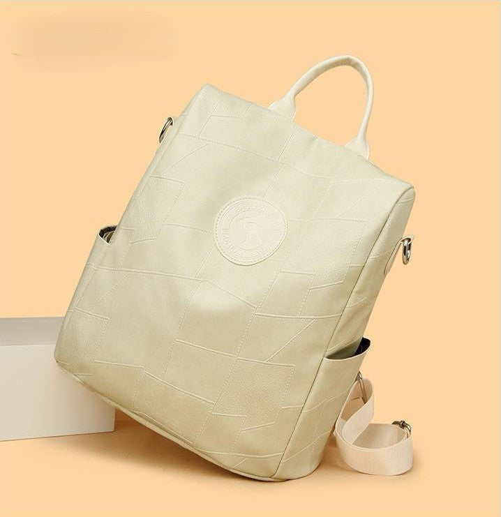 Classy Wardrobe Imported PU Leather Backpack – 13&quot;x14&quot;, Anti-Theft Tote/Backpack for Daily, Office &amp; Market Use