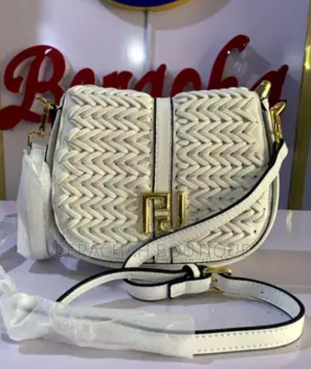 Classy Wardrobe Siena Lattice Mini Crossbody – 8&quot;x7&quot; Tan PU