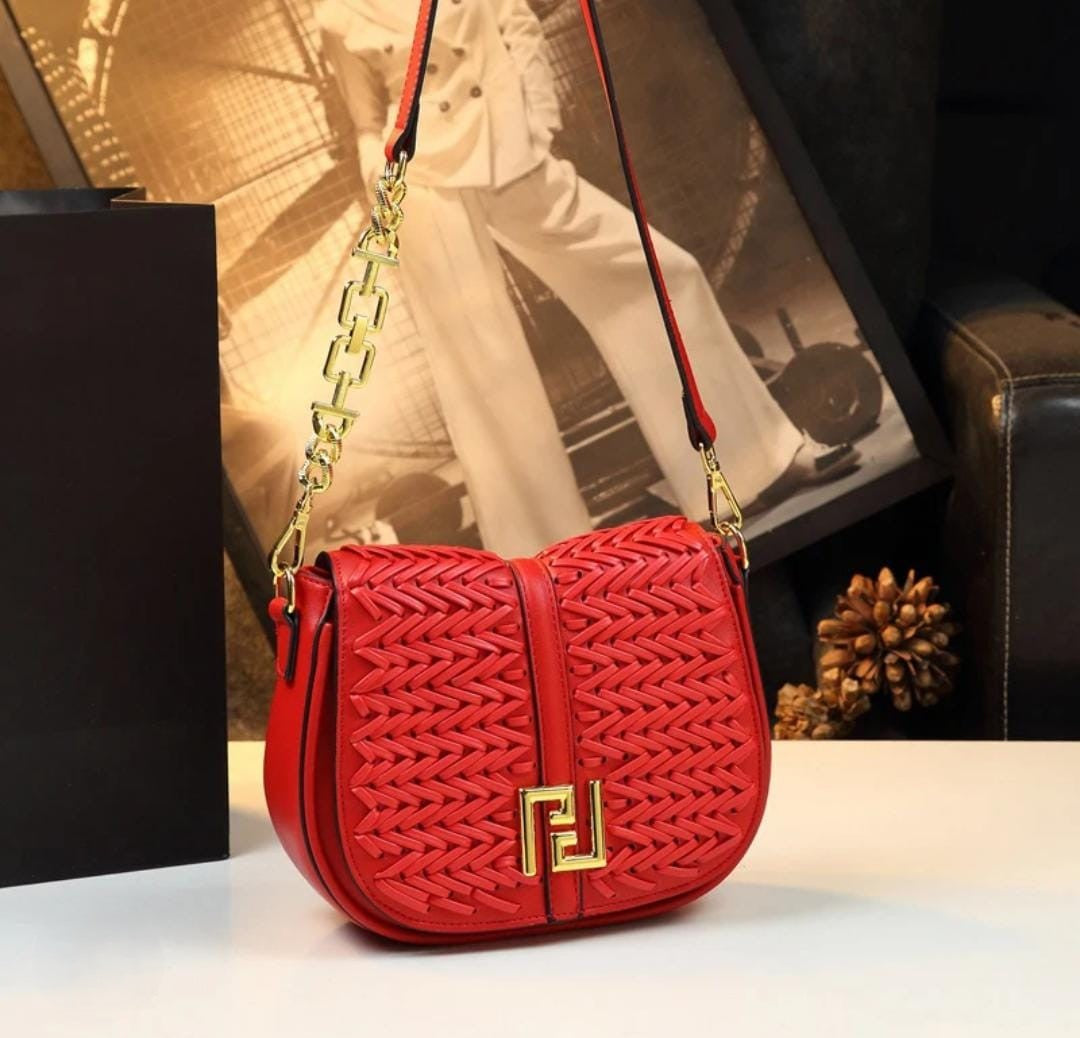 Classy Wardrobe Siena Lattice Mini Crossbody – 8&quot;x7&quot; Tan PU