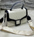 Classy Wardrobe Metro Edge Box Sling – White/Black PU, 9"x6"