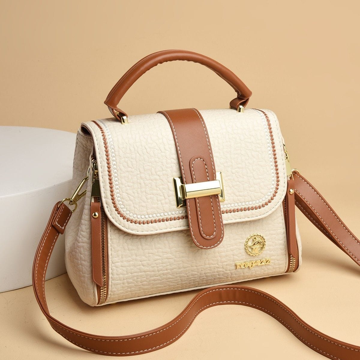 Classy Wardrobe Imported PU Leather Sling Bag for Women – Premium Office &amp; Daily Use Handbag