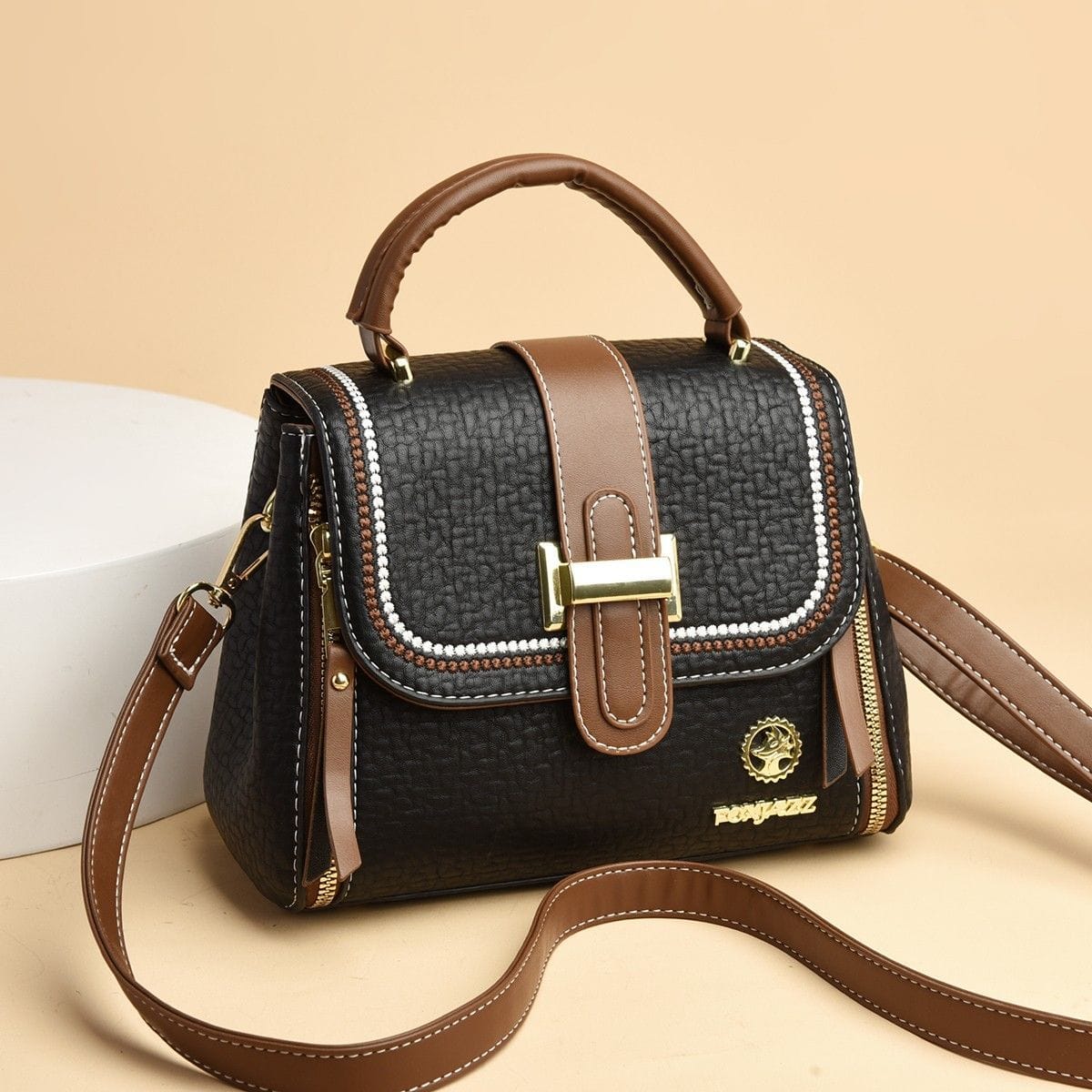 Classy Wardrobe Imported PU Leather Sling Bag for Women – Premium Office &amp; Daily Use Handbag