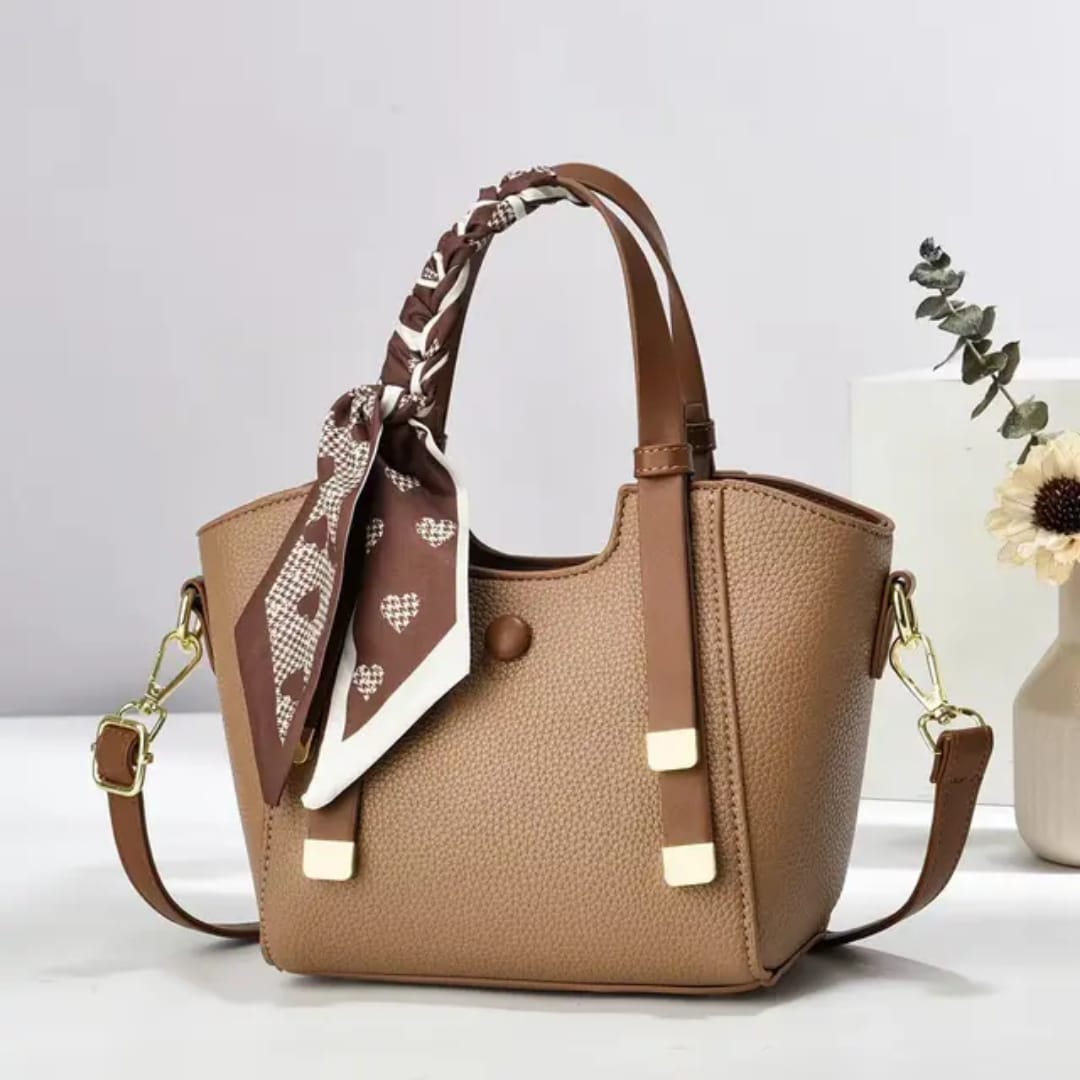 Classy Wardrobe Premium PU Leather Handbag – Elegant Shoulder &amp; Office Tote