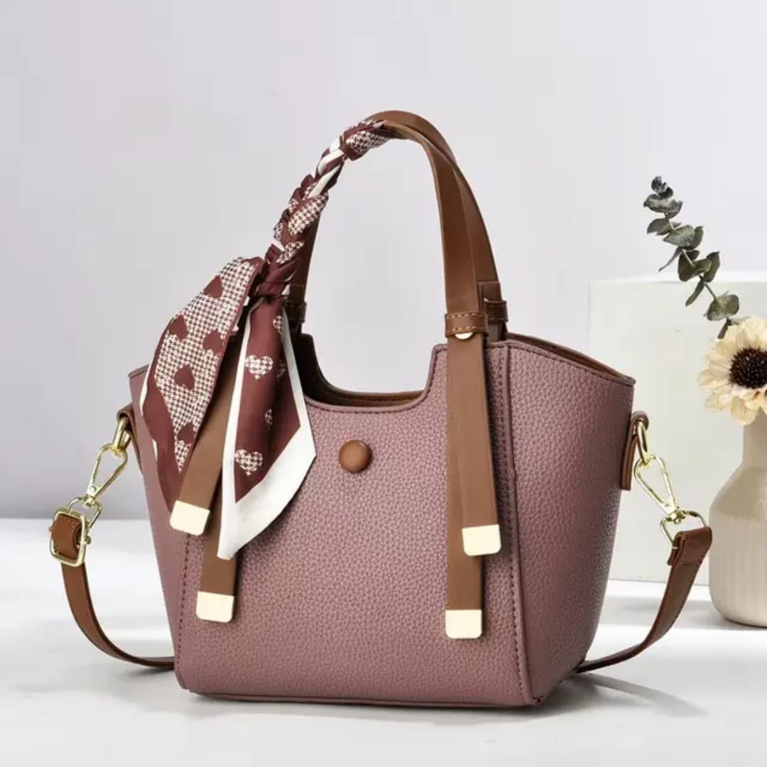 Classy Wardrobe Premium PU Leather Handbag – Elegant Shoulder &amp; Office Tote