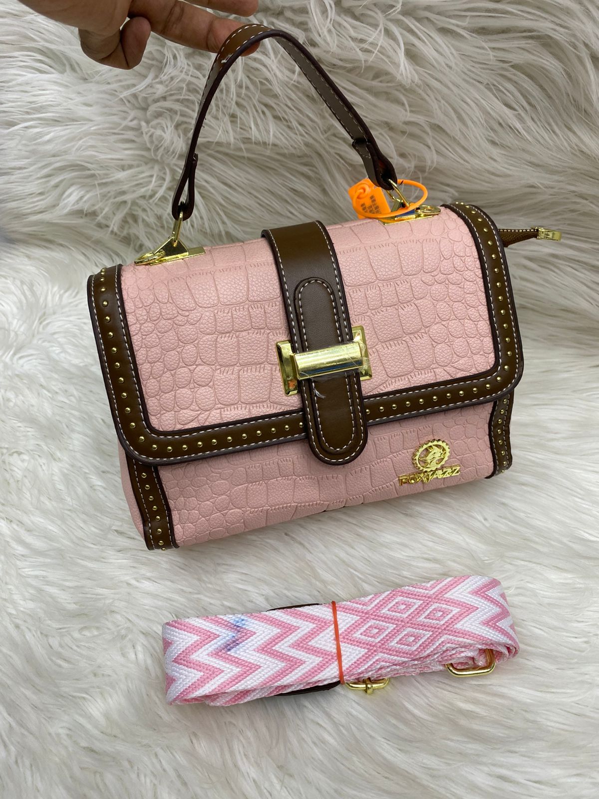 Classy Wardrobe Premium Imported PU Leather Sling Bag – Stylish Grey &amp; Brown Crossbody for Office, Market &amp; Daily Use