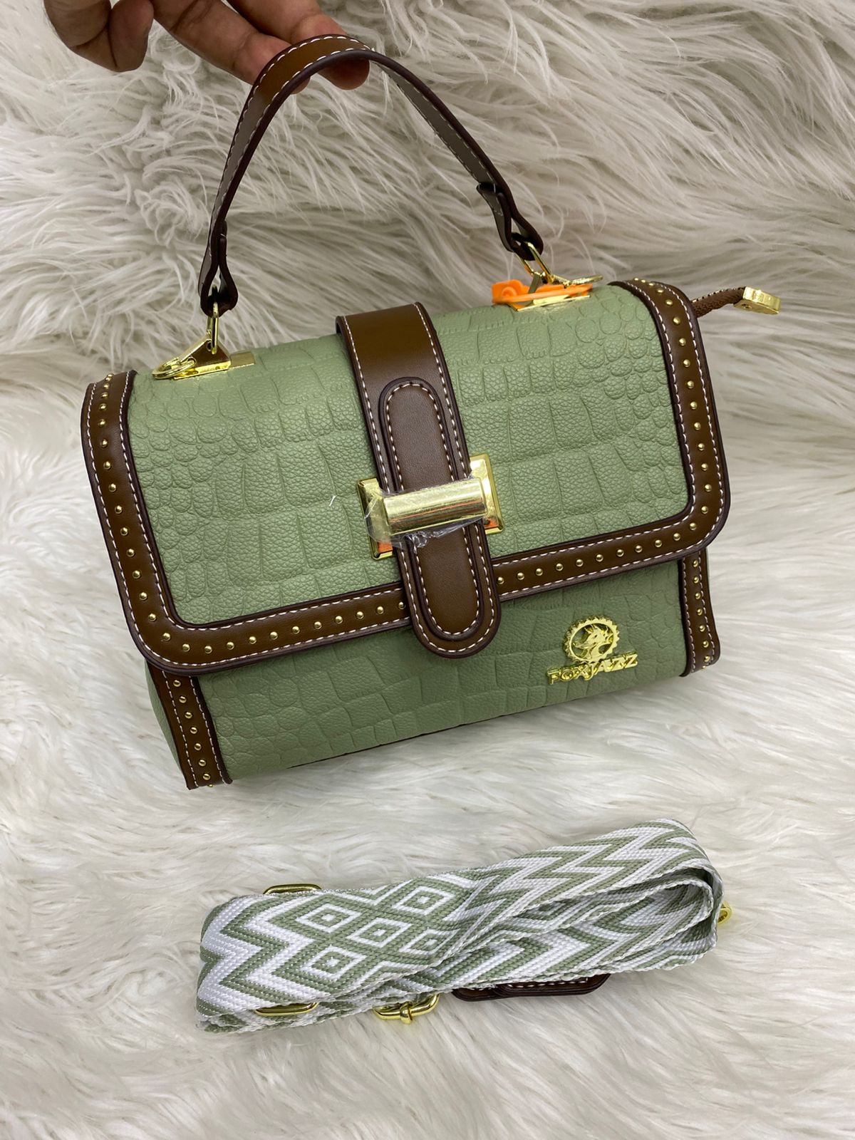 Classy Wardrobe Premium Imported PU Leather Sling Bag – Stylish Grey &amp; Brown Crossbody for Office, Market &amp; Daily Use