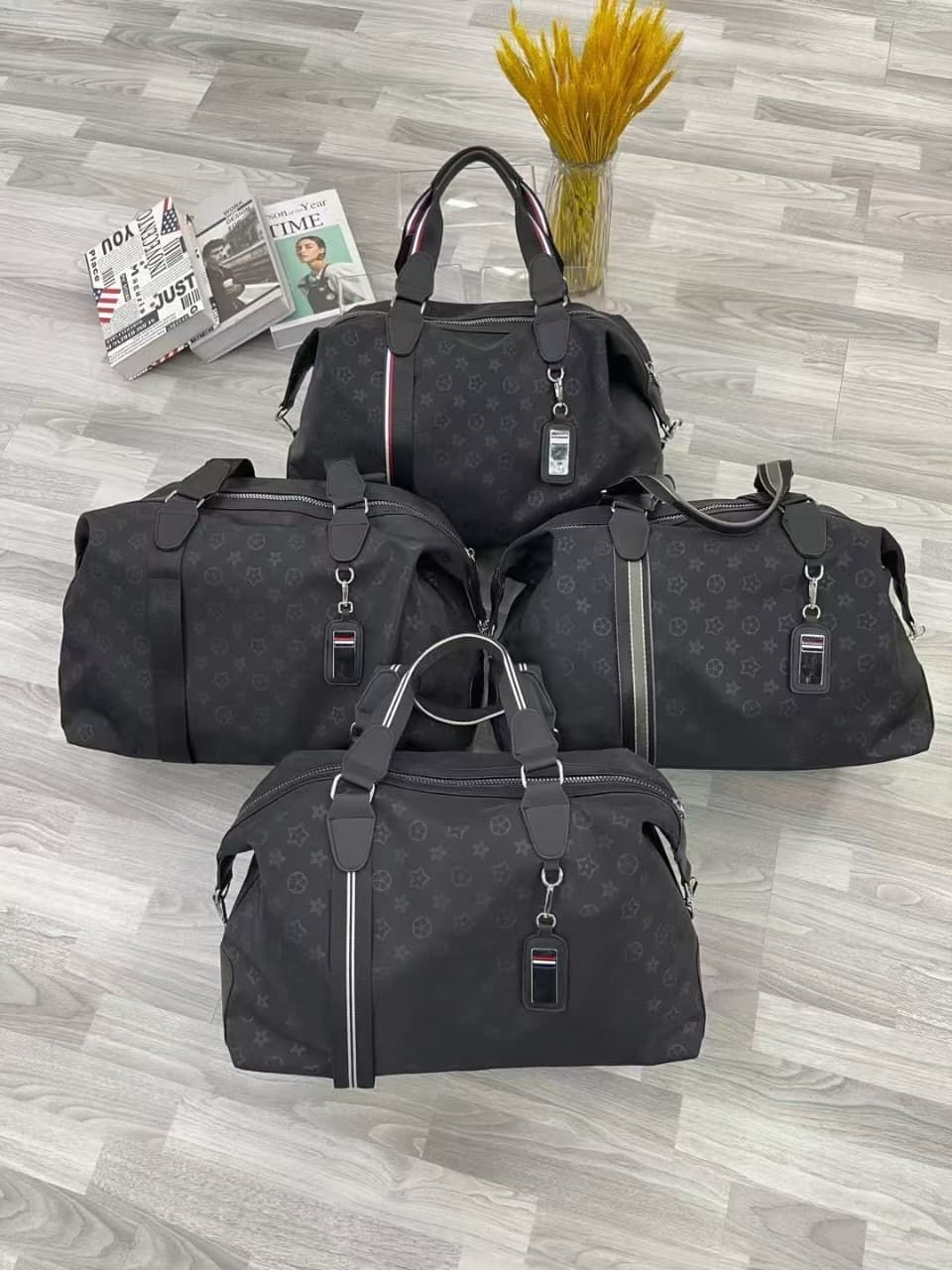 Classy Wardrobe Imported Striped Duffle Bag – Large Travel &amp; Office Carry Bag