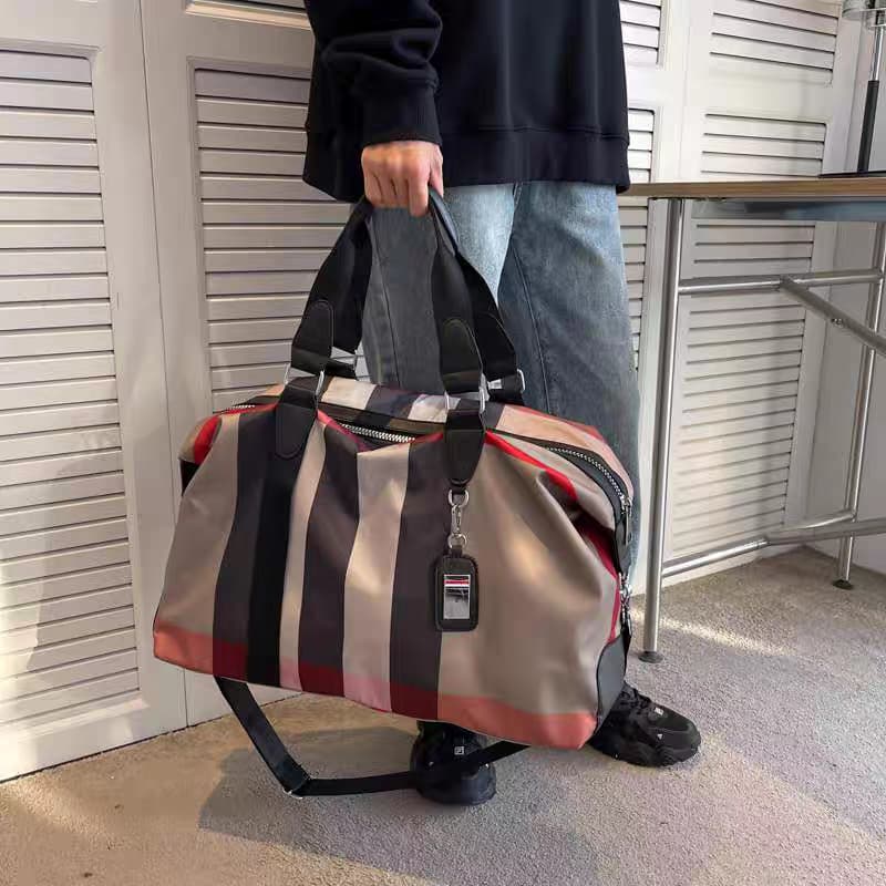 Classy Wardrobe Imported Striped Duffle Bag – Large Travel & Office Carry Bag