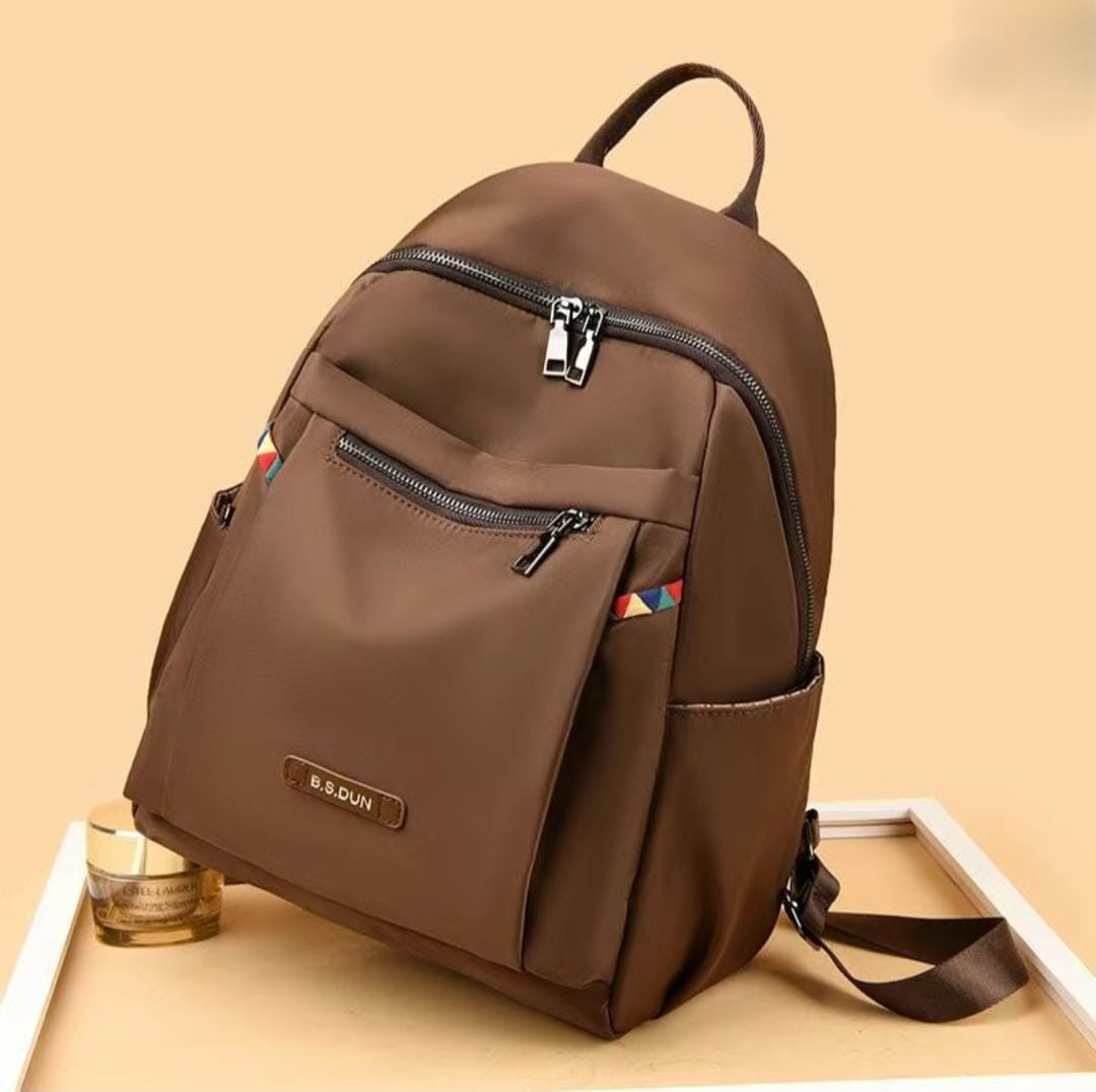 Classy Wardrobe Metro Smooth Satin Daypack – 14&quot;x11&quot; Coffee Brown