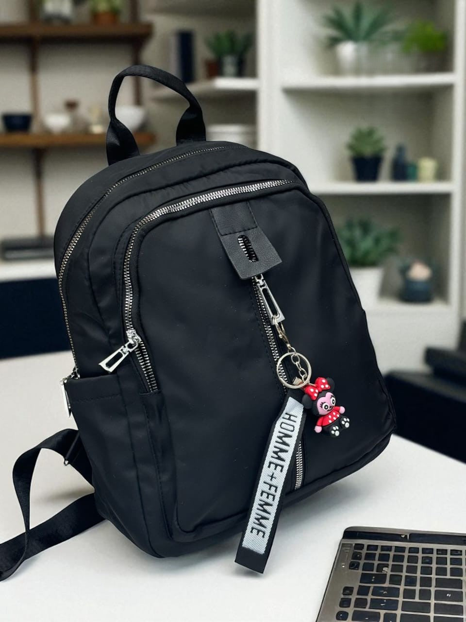 Classy Wardrobe Imported Black Backpack – Multi-Pocket Satin Finish | Office, Market &amp; Daily Use