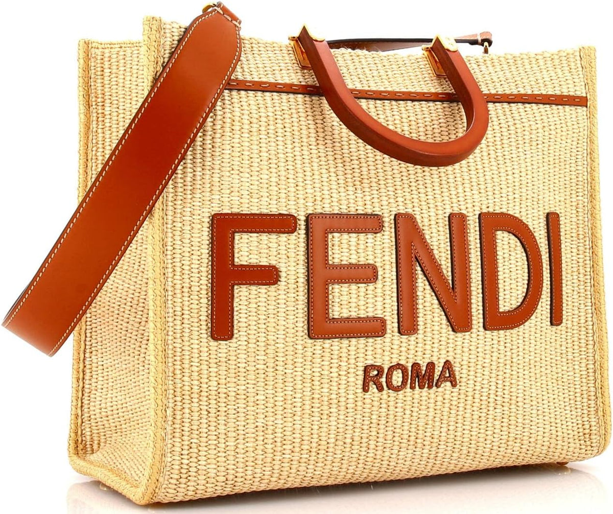 Classy Wardrobe Fendi Style Canvas Leather Hand Bag – Premium Showroom Surplus