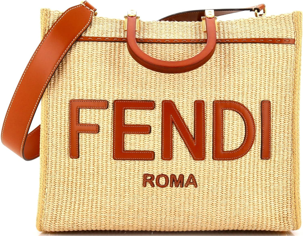 Classy Wardrobe Fendi Style Canvas Leather Hand Bag – Premium Showroom Surplus