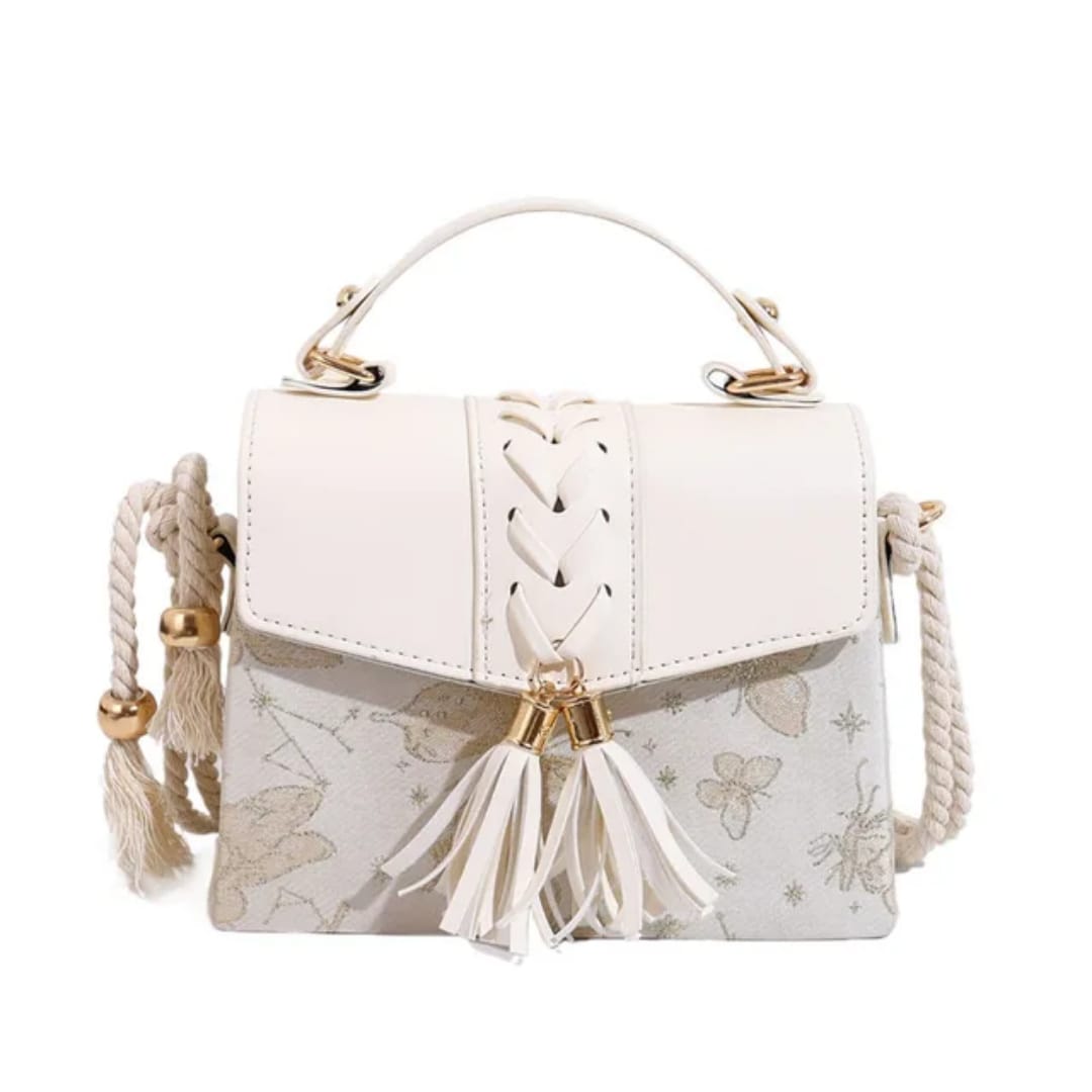 Classy Wardrobe Premium Sling Bag – Fancy Leather Material (White)