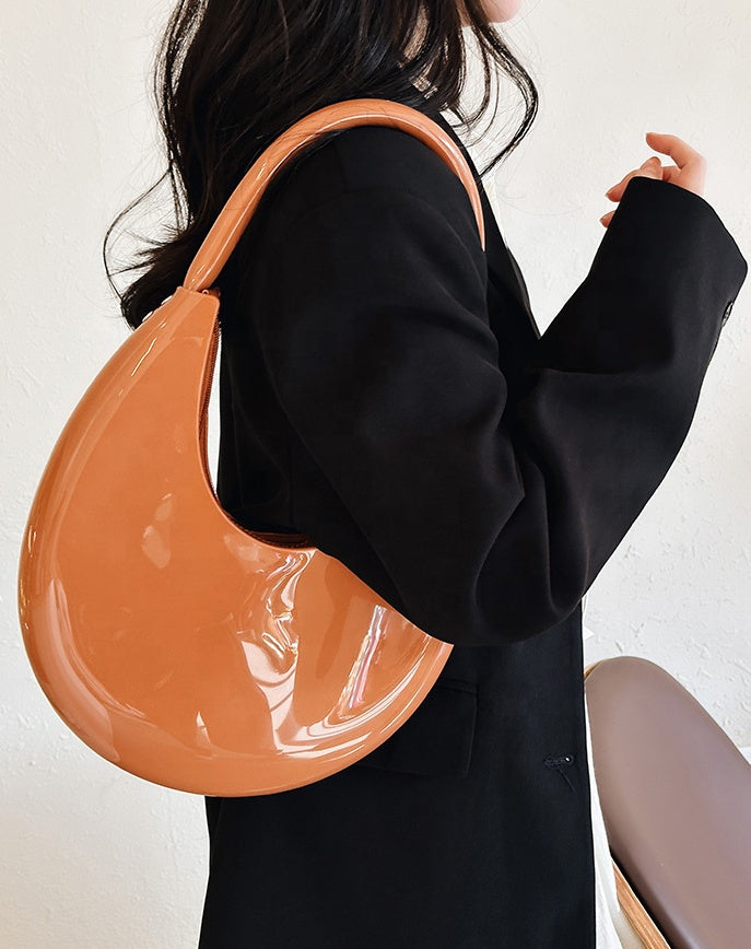 Classy Wardrobe Fashion Half Moon Jelly Handbag – PVC Hobo Shoulder Sling Bag